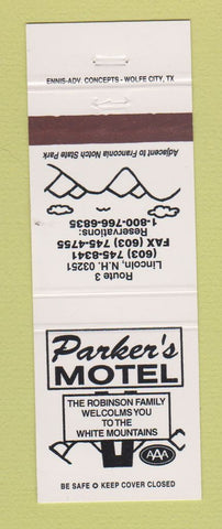 Matchbook Cover - Parker's Motel Lincoln NH
