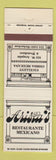 Matchbook Cover - Arisa's Restaurant Mexican