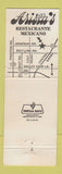Matchbook Cover - Arisa's Restaurant Mexican