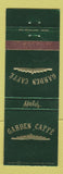 Matchbook Cover - Garden Caffe Malios Tampa FL