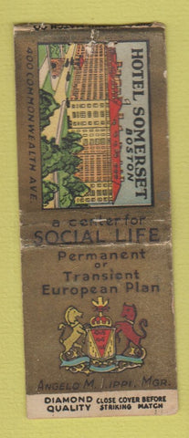 Matchbook Cover - Hotel Somerset Boston MA DQ BOBTAIL