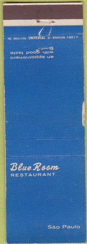 Matchbook Cover - Blue Room Restaurant Sao Paulo Brazil