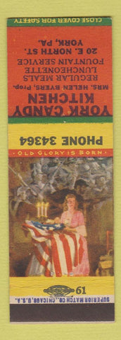 Matchbook Cover - York Candy Kitchen York PA