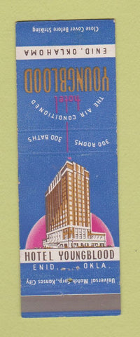 Matchbook Cover - Hotel Youngblood Enid OK