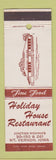 Matchbook Cover - Holiday Hosue Restaurant Mount Vernon IA