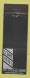 Matchbook Cover - Scenic Hotel McGregor IA