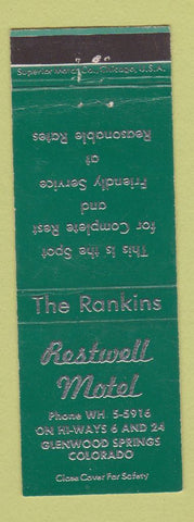 Matchbook Cover - Restwell Motel Glenwood Springs Colorado