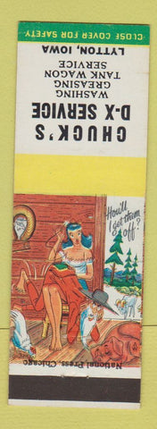 Matchbook Cover - Chuck's DX oil gas Lytton IA hillbilly