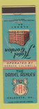 Matchbook Cover - Daniel Ashley Hotel Valdosta GA Gordon Albany GA