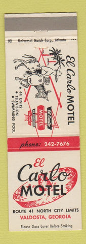 Matchbook Cover - El Carlo Motel Valdosta GA