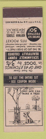 Matchbook Cover - Hoffman Studios Dog Cartoon New York City