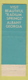Matchbook Cover - Daniel Ashley Hotel Valdosta GA Gordon Albany GA