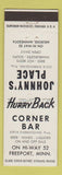 Matchbook Cover - Corner Bar Johnny's Place Melrose Freeport MN