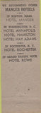 Matchbook Cover - Vanderbilt Hotel New York City