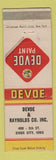 Matchbook Cover - Devoe Paints Devoe and Raynolds Sioux City IA