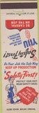 Matchbook Cover - Safety US Slicing Matchine LaPorte IN