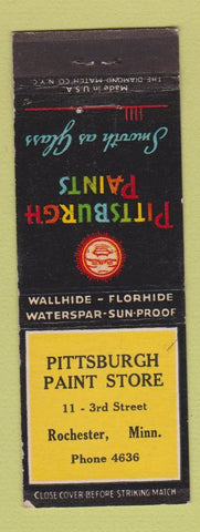 Matchbook Cover - Pittsburgh Paints Rochester MN