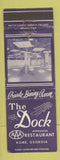 Matchbook Cover - The Dock Restaurant Rome GA