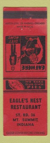 Matchbook Cover - Eagle's Nest Restaurant Mount Summit IN