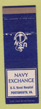 Matchbook Cover - Navy Exchange Portsmouth VA SAMPLE