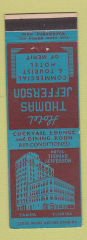 Matchbook Cover - Hotel Thomas Jefferson Tampa FL