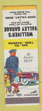 Matchbook Cover - Welliver's Valley Garage Eden Valley MN