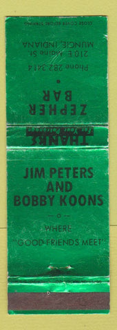 Matchbook Cover - Zepher Bar Muncie IN WEAR