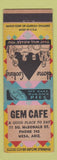 Matchbook Cover - Gem Cafe Mesa AZ
