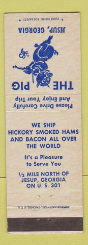 Matchbook Cover - The Pig Restaurant Jesup GA