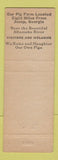 Matchbook Cover - The Pig Restaurant Jesup GA