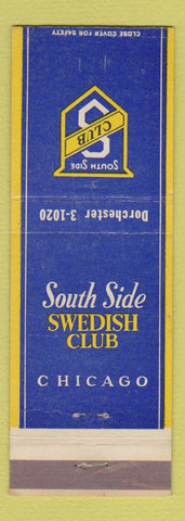 Matchbook Cover - South Side Sweden Club Chicago IL