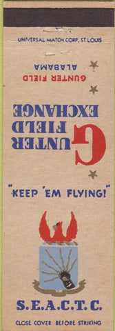 Matchbook Cover - Gunter Field Exchange AL