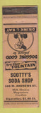 Matchbook Cover - Scotty's Soda Shop WEAR