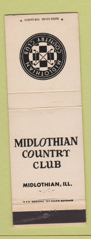 Matchbook Cover - Midlothian Country Club IL