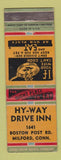 Matchbook Cover - Hy Way Drive Inn Milford CT WEAR