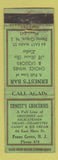 Matchbook Cover - Ernest's Groceries Penns Grove NJ WORN