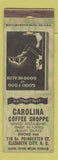 Matchbook Cover - Carolina Coffee Shop Elizabeth City NC WORN