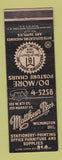 Matchbook Cover - Matthews Bros Stationery Wilmington DE WEAR