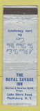 Matchbook Cover - Royal Savage Inn Plattsburg NY