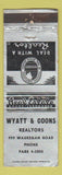 Matchbook Cover - Wyatt & Coons Real Estate Waukegan? IL WEAR