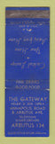Matchbook Cover - The Gateway Restaurant Arbutus MD WORN BLUE #3