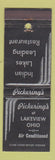 Matchbook Cover - Pickering's Restaurant Lakeview OH