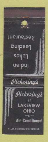 Matchbook Cover - Pickering's Restaurant Lakeview OH