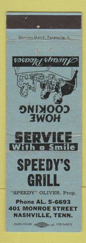 Matchbook Cover - Speedy's Grill Nashville TN