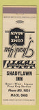 Matchbook Cover - Shadylawn Inn Mack OH