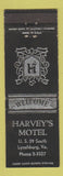 Matchbook Cover - Harvey's Motel Lynchburg VA