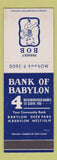 Matchbook Cover - Bank of Babylon West Islip NY SAMPLE