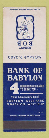 Matchbook Cover - Bank of Babylon West Islip NY SAMPLE