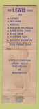 Matchbook Cover - Lewis Lumber Bradenton FL