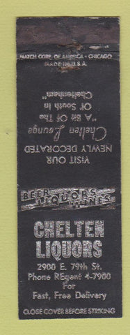 Matchbook Cover - Chelton Liquors Cheltenharn WORN